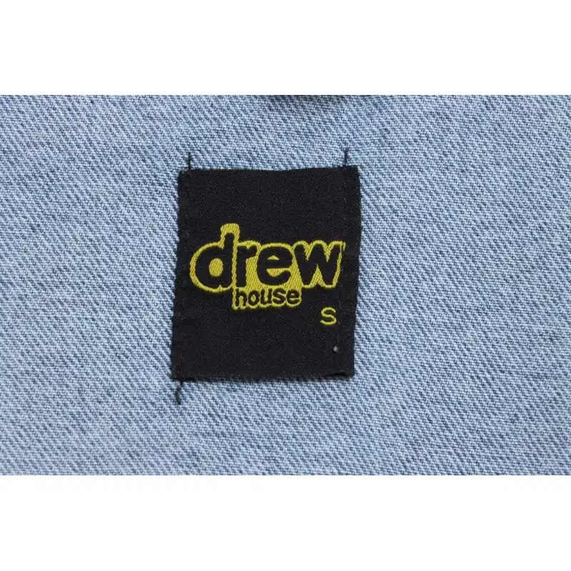 DREW Smiley Face Washed Distressed Denim Jacket