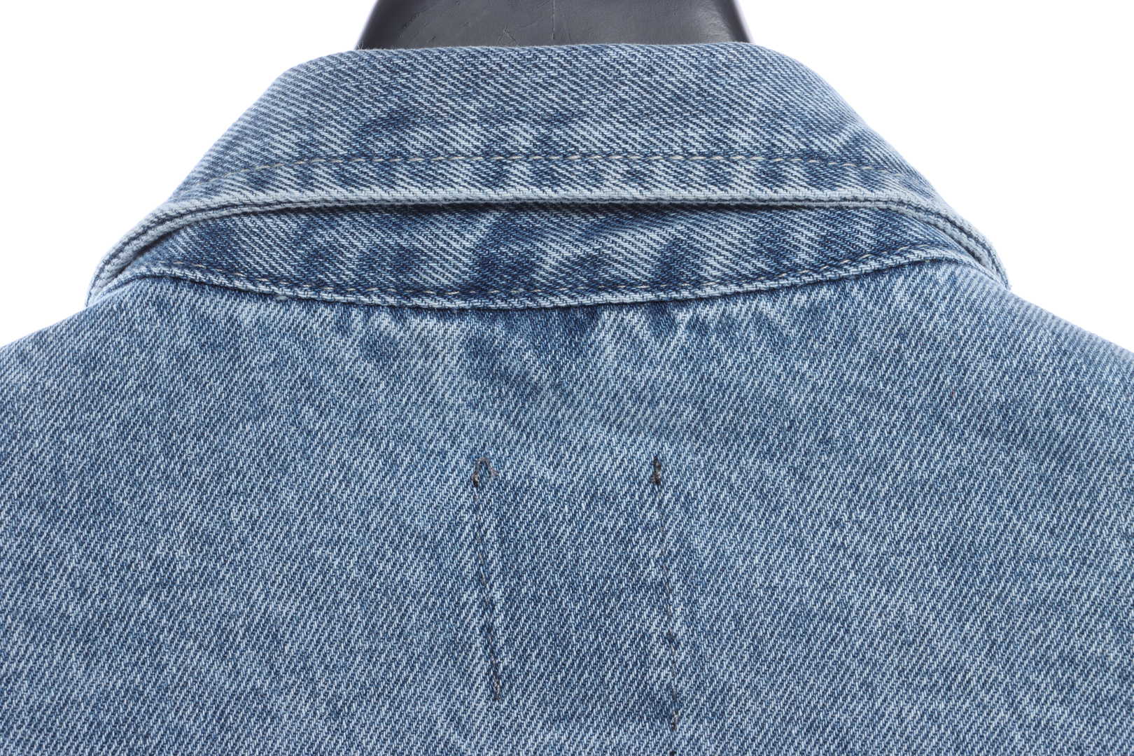 DREW Smiley Face Washed Distressed Denim Jacket