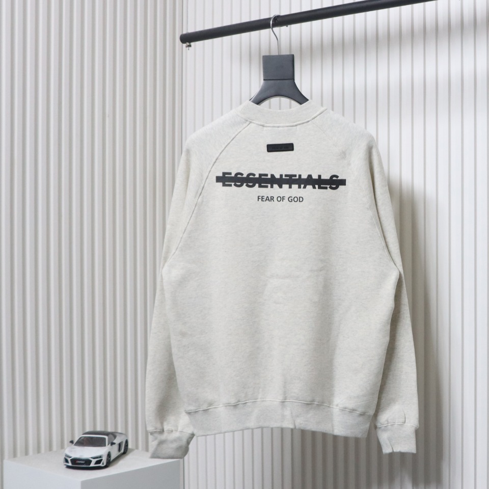 Fear of God 24FW Double-Stitched Lettering Crew Neck Hoodie