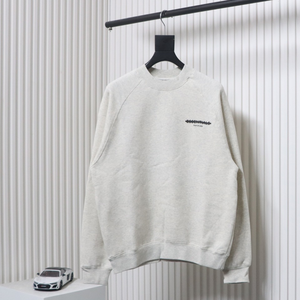Fear of God 24FW Double-Stitched Lettering Crew Neck Hoodie