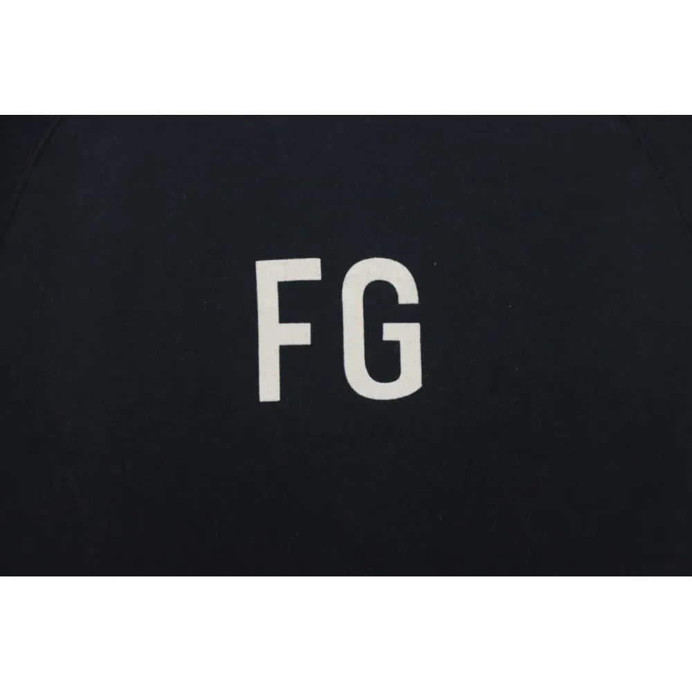Fear of God Double-Line 24FW FG Lettering Round Neck Hoodie Black