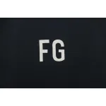 Fear of God Double-Line 24FW FG Lettering Round Neck Hoodie Black