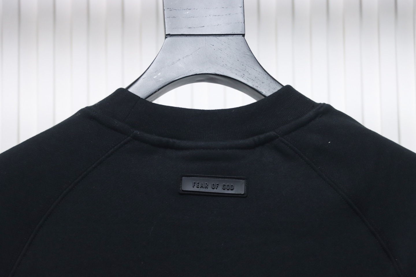 Fear of God Double-Line 24FW FG Lettering Round Neck Hoodie Black