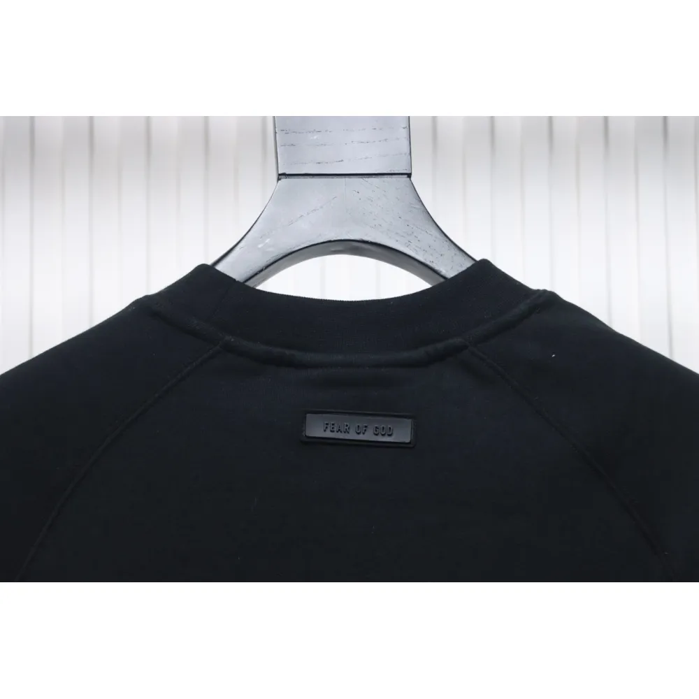 Fear of God Double-Line 24FW FG Lettering Round Neck Hoodie Black