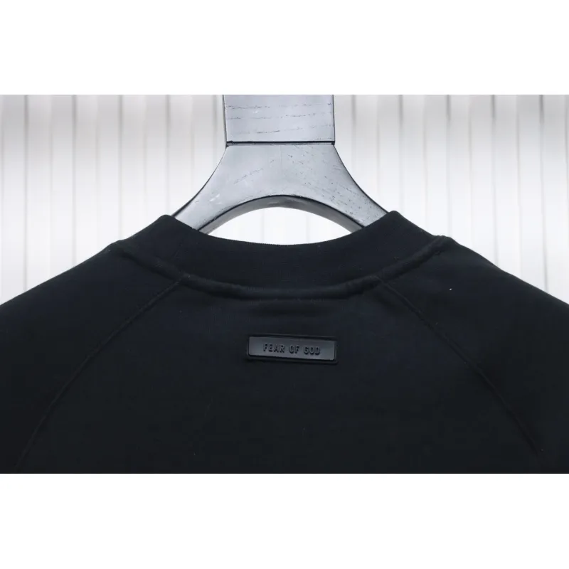 Fear of God Double-Line 24FW FG Lettering Round Neck Hoodie Black