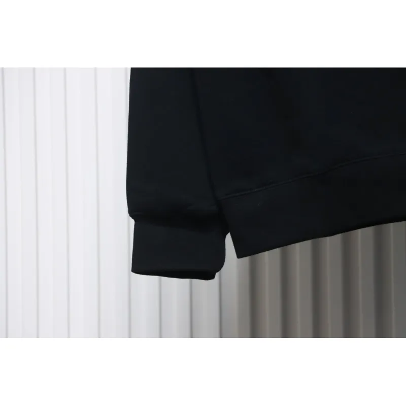 Fear of God Double-Line 24FW FG Lettering Round Neck Hoodie Black