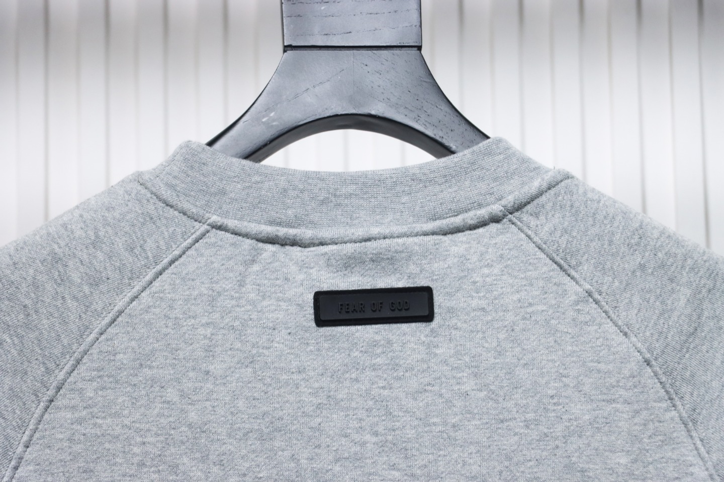 Fear of God Double-Line 24FW FG Lettering Round Neck Hoodie Grey