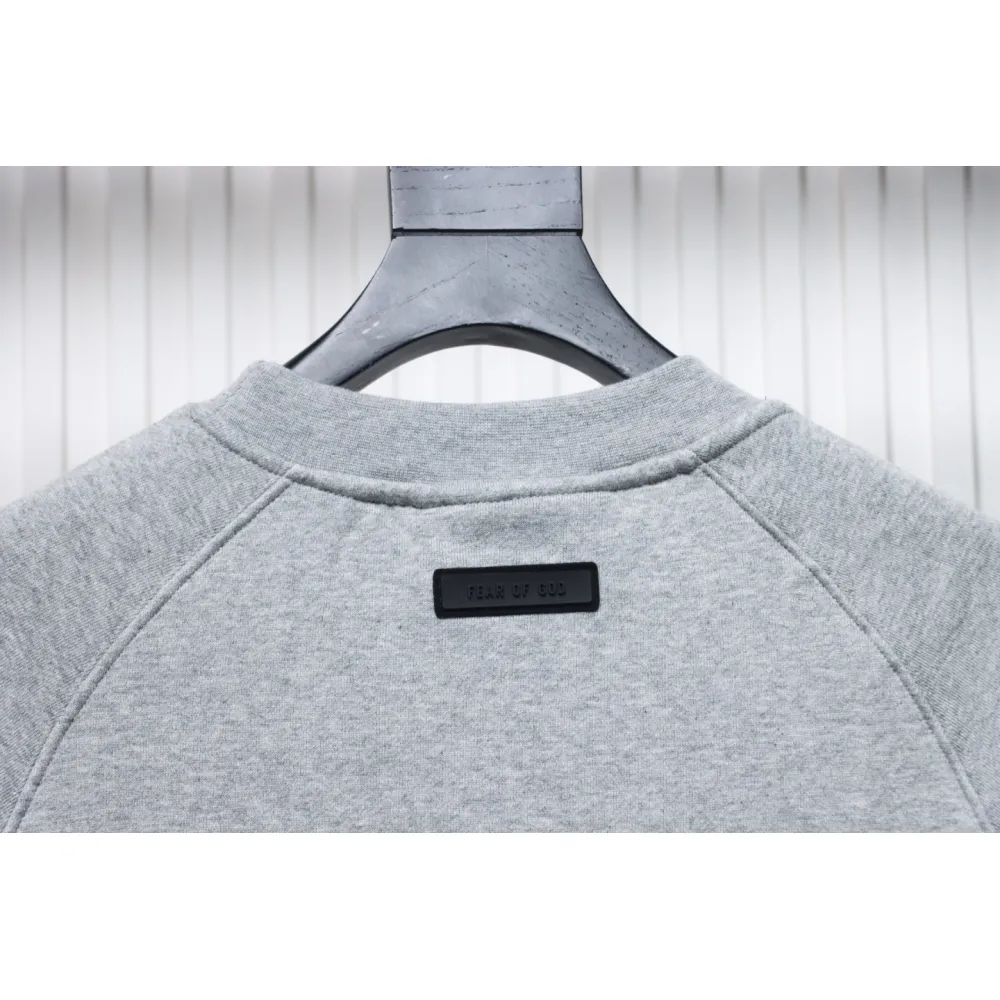 Fear of God Double-Line 24FW FG Lettering Round Neck Hoodie Grey
