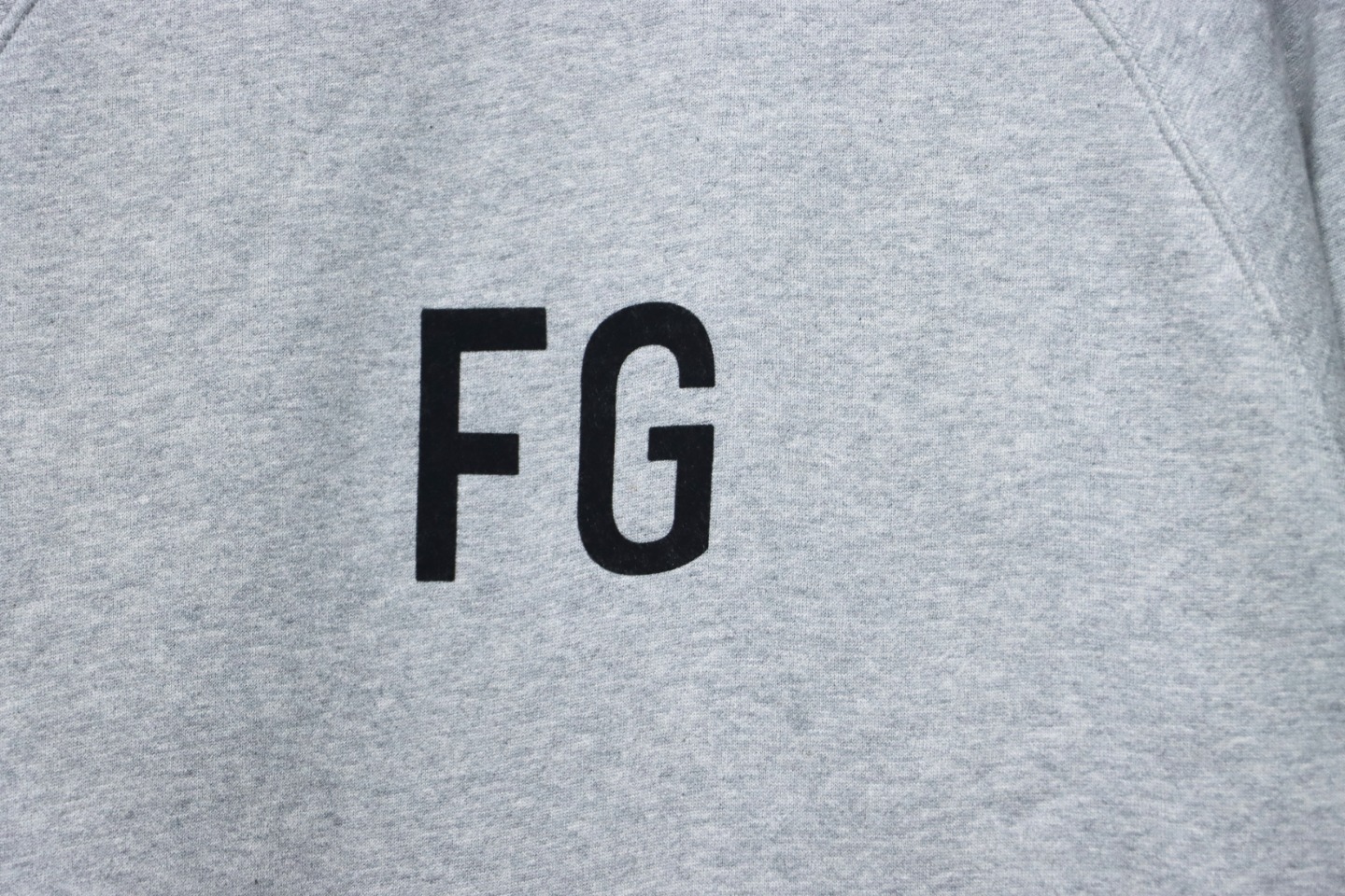 Fear of God Double-Line 24FW FG Lettering Round Neck Hoodie Grey