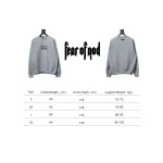 Fear of God Double-Line 24FW FG Lettering Round Neck Hoodie Grey
