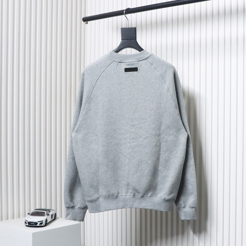 Fear of God Double-Line 24FW FG Lettering Round Neck Hoodie Grey