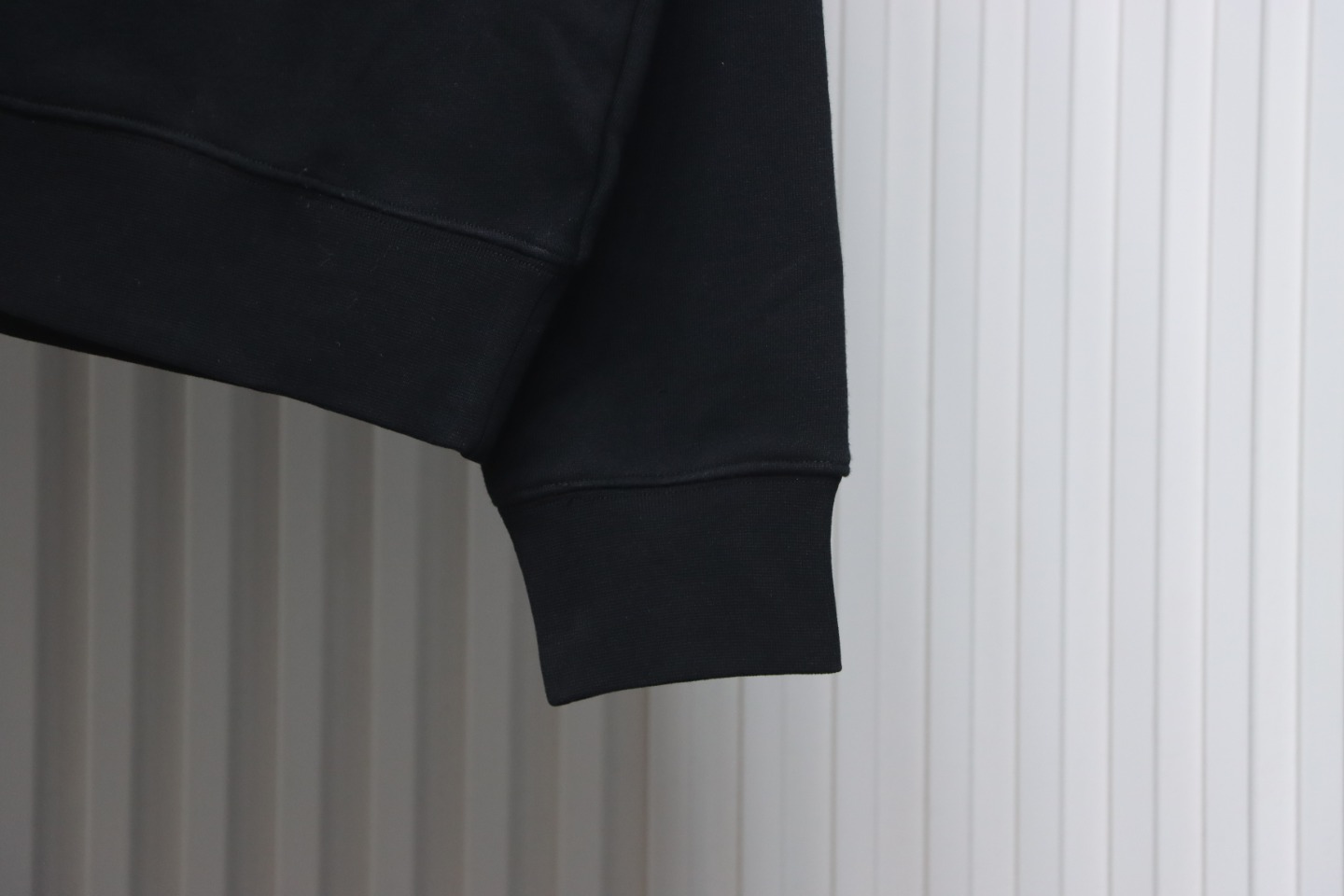 Fear of God Essential Double Line AIR Lettering Crew Neck Hoodie Black