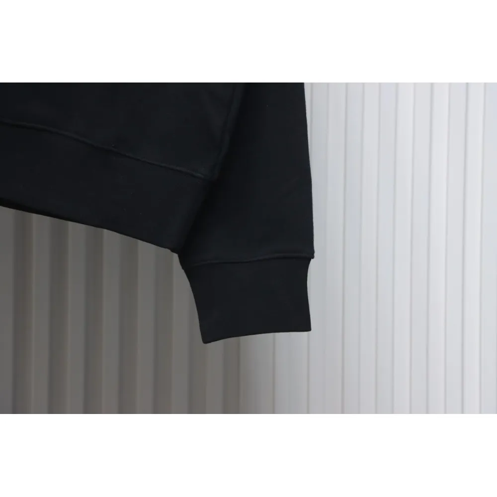 Fear of God Essential Double Line AIR Lettering Crew Neck Hoodie Black