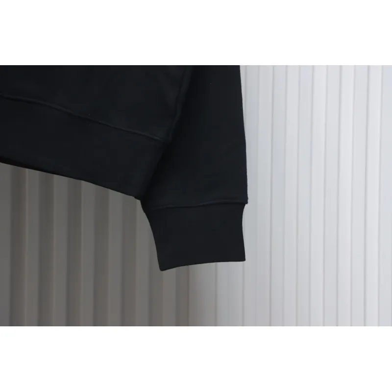 Fear of God Essential Double Line AIR Lettering Crew Neck Hoodie Black