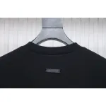 Fear of God Essential Double Line AIR Lettering Crew Neck Hoodie Black