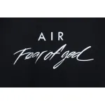 Fear of God Essential Double Line AIR Lettering Crew Neck Hoodie Black