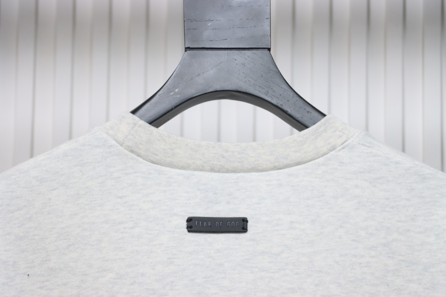 Fear of God Essential Double Line AIR Lettering Crew Neck Hoodie White