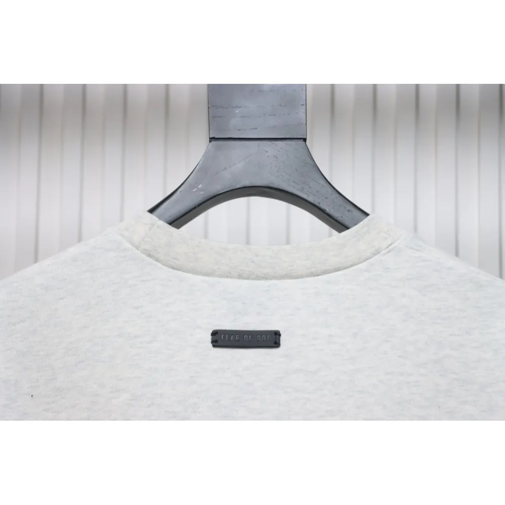 Fear of God Essential Double Line AIR Lettering Crew Neck Hoodie White