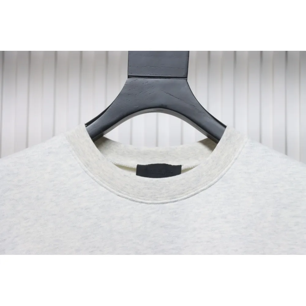Fear of God Essential Double Line AIR Lettering Crew Neck Hoodie White