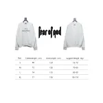 Fear of God Essential Double Line AIR Lettering Crew Neck Hoodie White