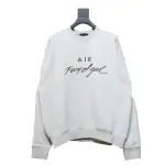Fear of God Essential Double Line AIR Lettering Crew Neck Hoodie White