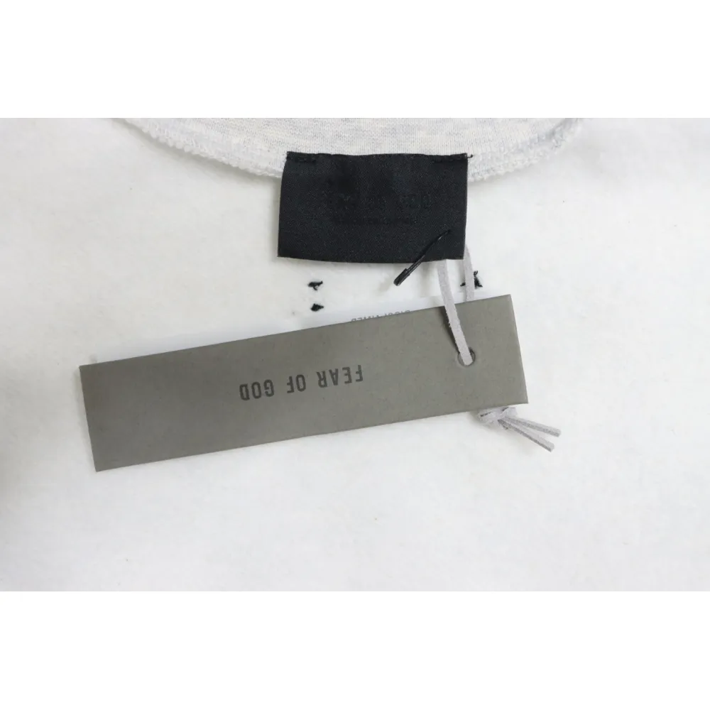Fear of God Essential Double Line AIR Lettering Crew Neck Hoodie White