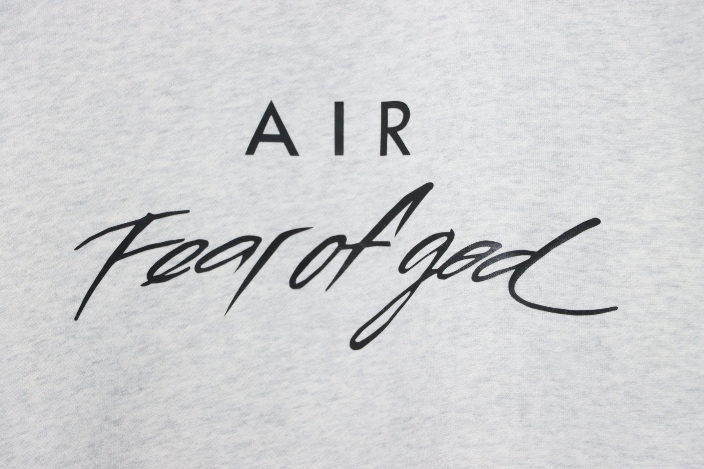 Fear of God Essential Double Line AIR Lettering Crew Neck Hoodie White