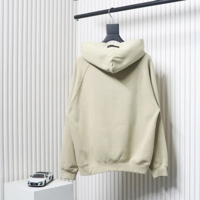 Fear of God Essential Double Line Flocked 77 Print Hooded Hoodie