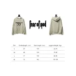 Fear of God Essential Double Line Flocked 77 Print Hooded Hoodie