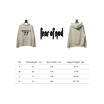 Fear of God Essential Double Line Flocked 77 Print Hooded Hoodie 02