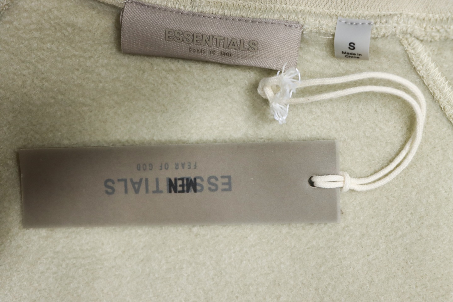 Fear of God Essential Double Line Flocked 77 Print Hooded Hoodie