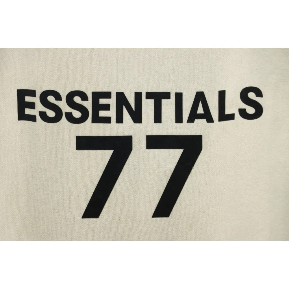 Fear of God Essential Double Line Flocked 77 Print Hooded Hoodie