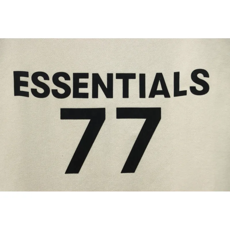 Fear of God Essential Double Line Flocked 77 Print Hooded Hoodie