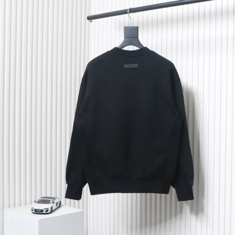 Fear of God Essential Double Stitch Three Row Silicone Lettering Crew Neck Hoodie