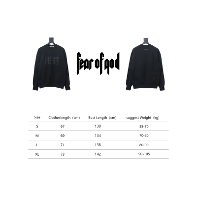 Fear of God Essential Double Stitch Three Row Silicone Lettering Crew Neck Hoodie 02