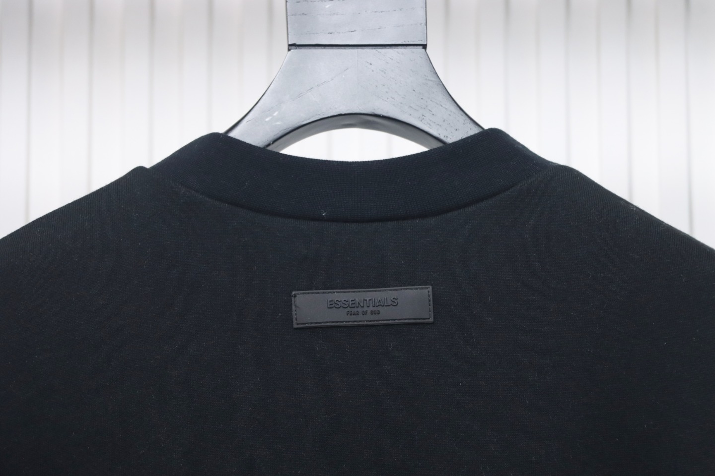 Fear of God Essential Double Stitch Three Row Silicone Lettering Crew Neck Hoodie