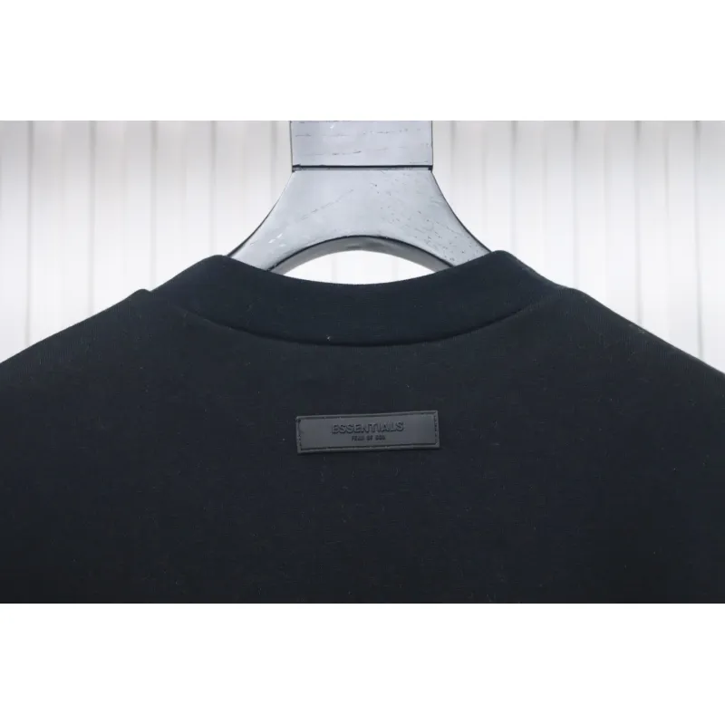 Fear of God Essential Double Stitch Three Row Silicone Lettering Crew Neck Hoodie