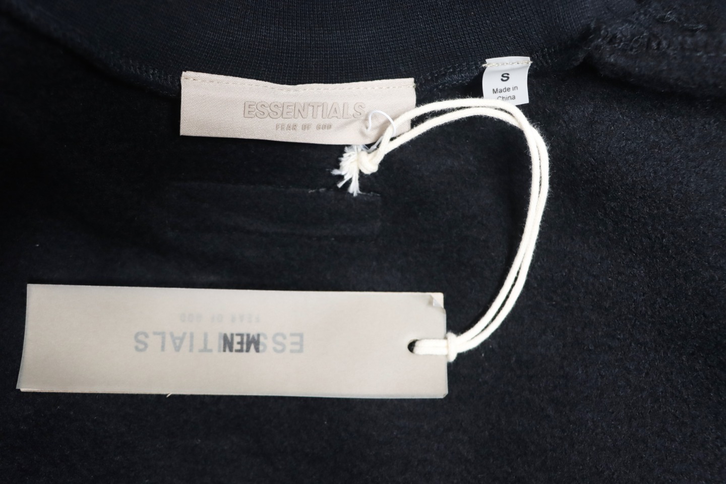 Fear of God Essential Double Stitch Three Row Silicone Lettering Crew Neck Hoodie