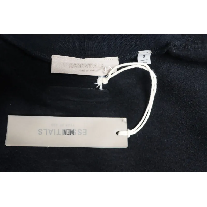 Fear of God Essential Double Stitch Three Row Silicone Lettering Crew Neck Hoodie