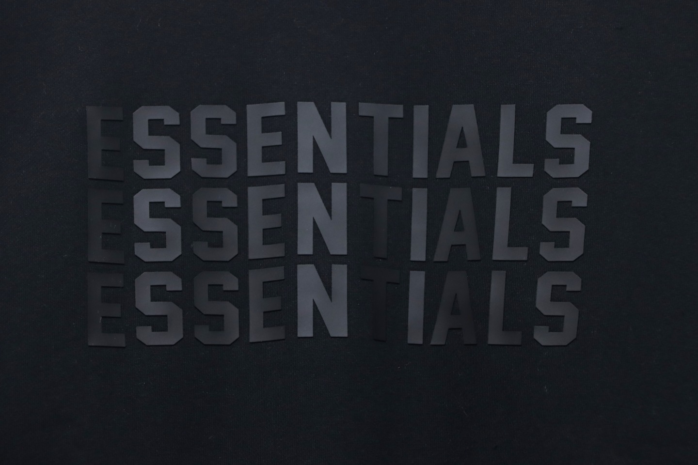 Fear of God Essential Double Stitch Three Row Silicone Lettering Crew Neck Hoodie