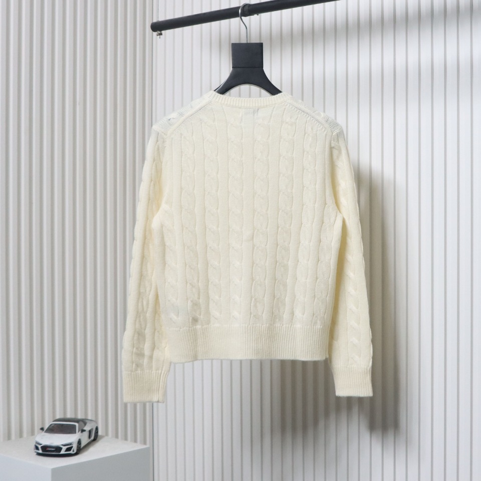 Ralph Lauren Cable Wool Vintage Cable Knit Cardigan (Women's) Beige