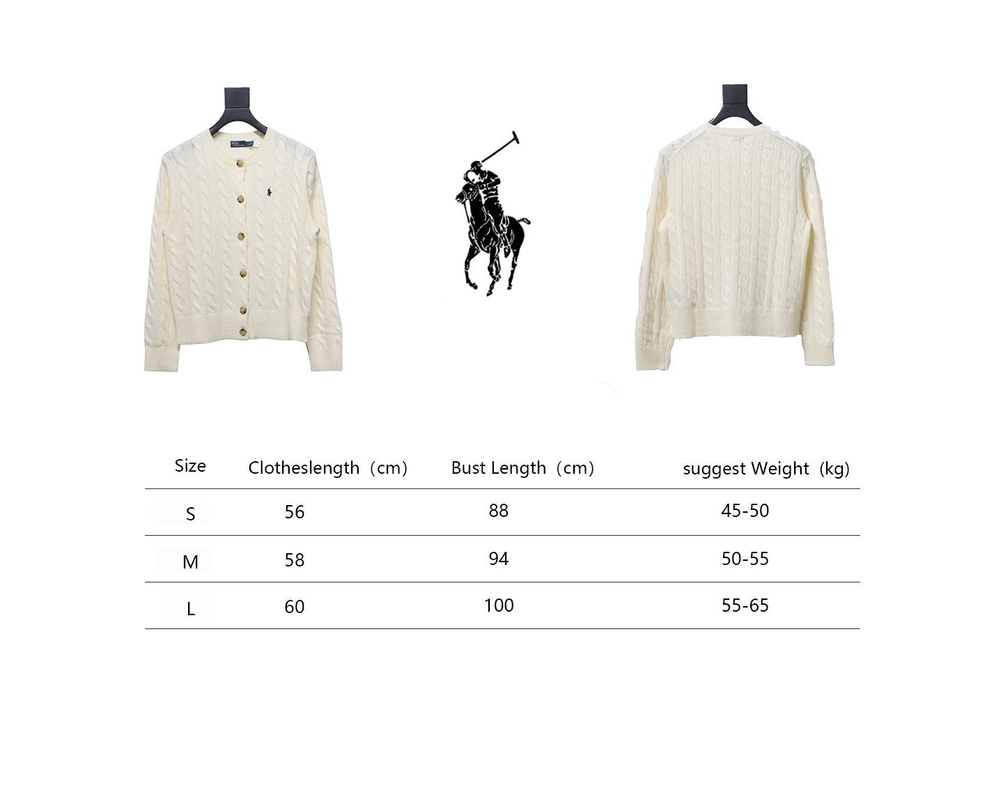 Ralph Lauren Cable Wool Vintage Cable Knit Cardigan (Women's) Beige