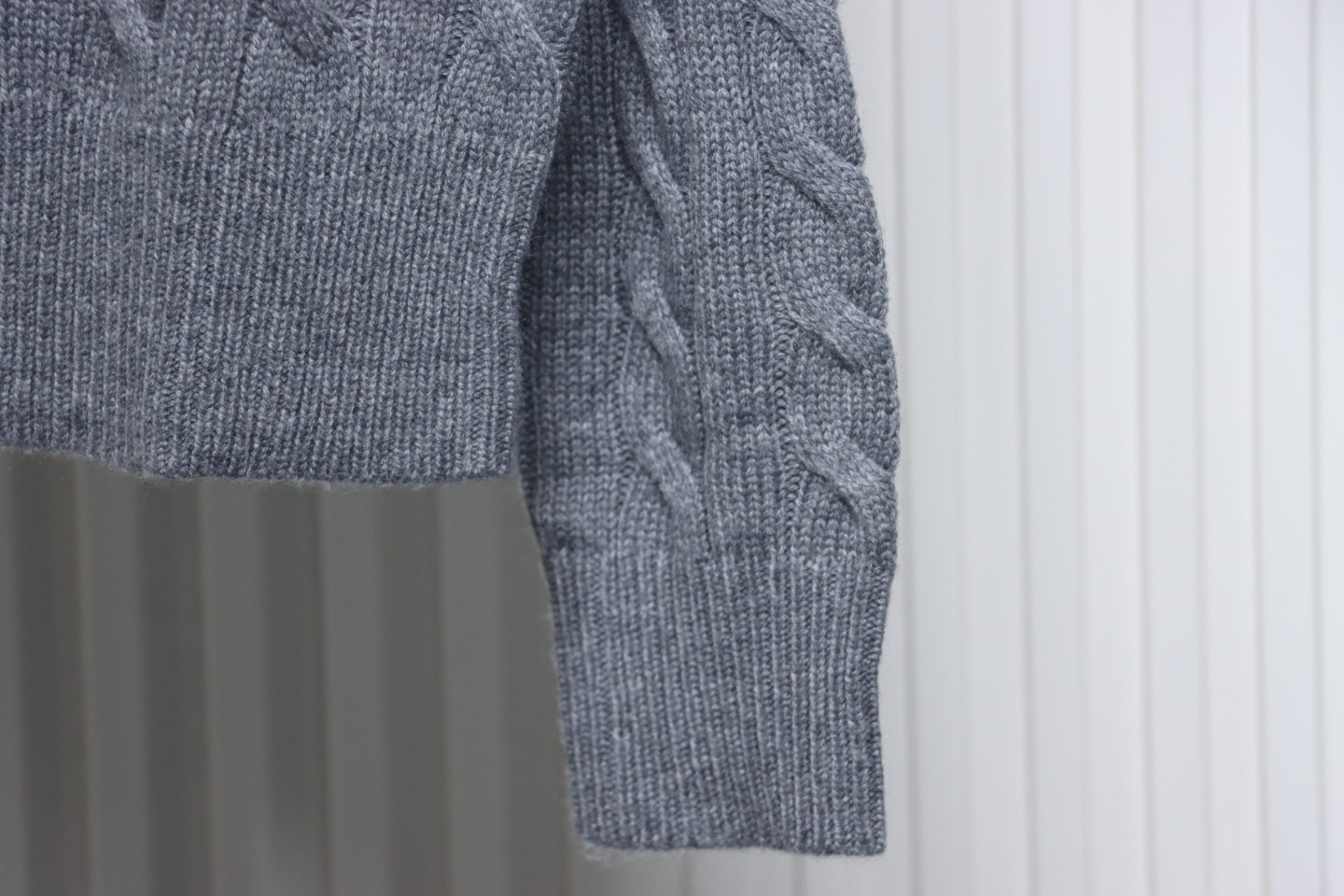 Ralph Lauren Cable Wool Vintage Cable Knit Cardigan (Women's) Grey