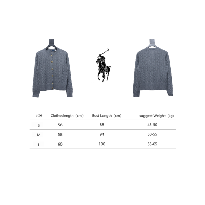 Ralph Lauren Cable Wool Vintage Cable Knit Cardigan (Women's) Grey 02