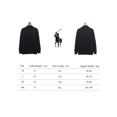 Ralph Lauren Classic Warhorse Logo Embroidered Knitted Cardigan Jacket Black 02