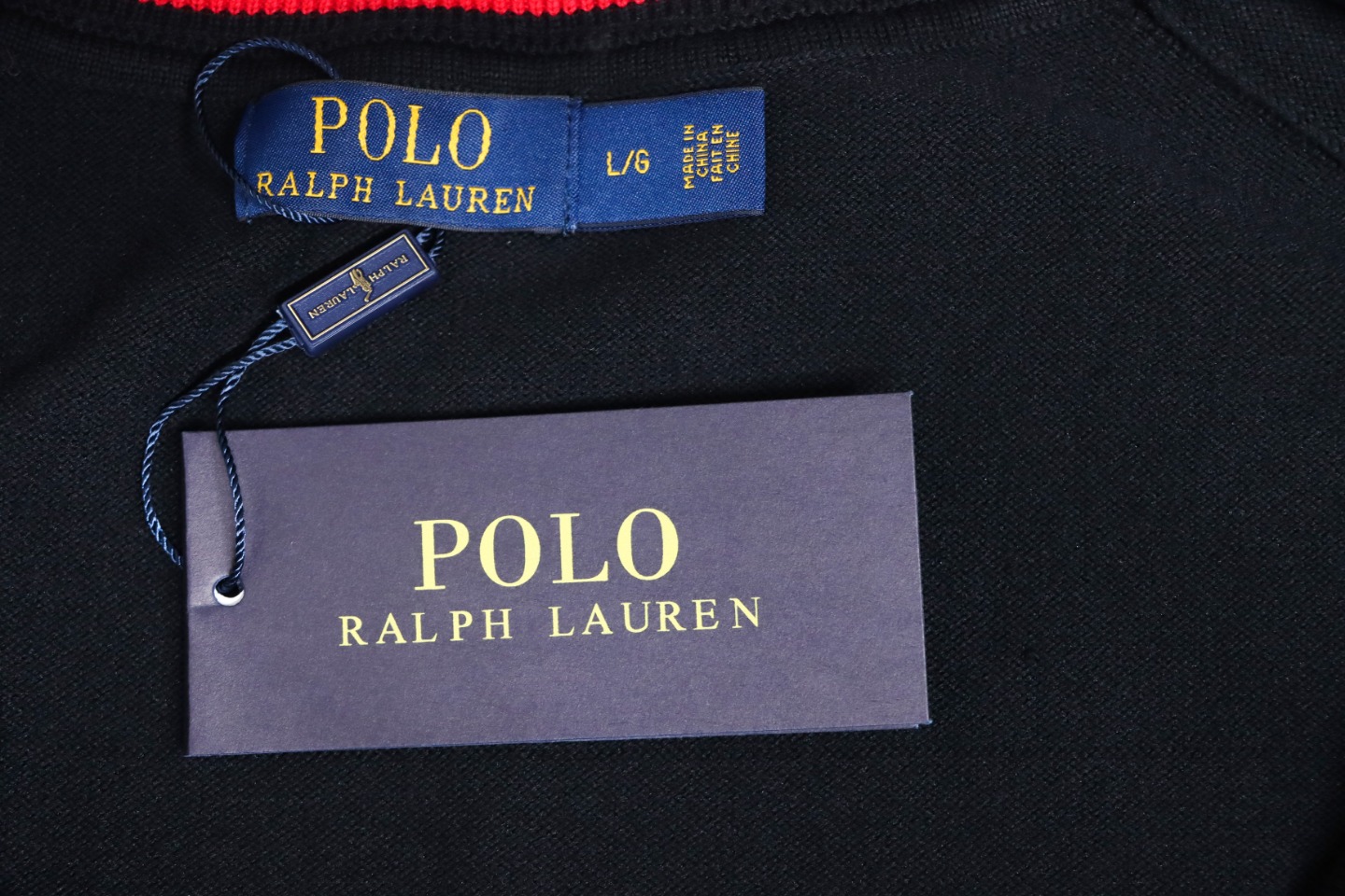 Ralph Lauren Classic Warhorse Logo Embroidered Knitted Cardigan Jacket Black