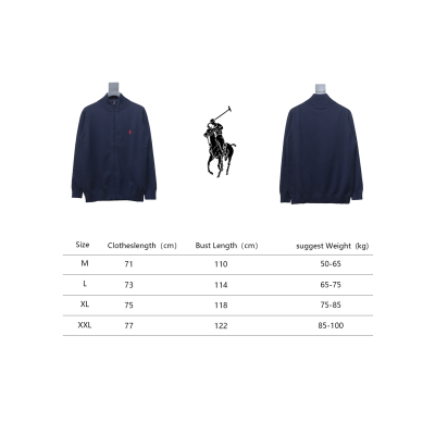 Ralph Lauren Classic Warhorse Logo Embroidered Knitted Cardigan Jacket Blue 02