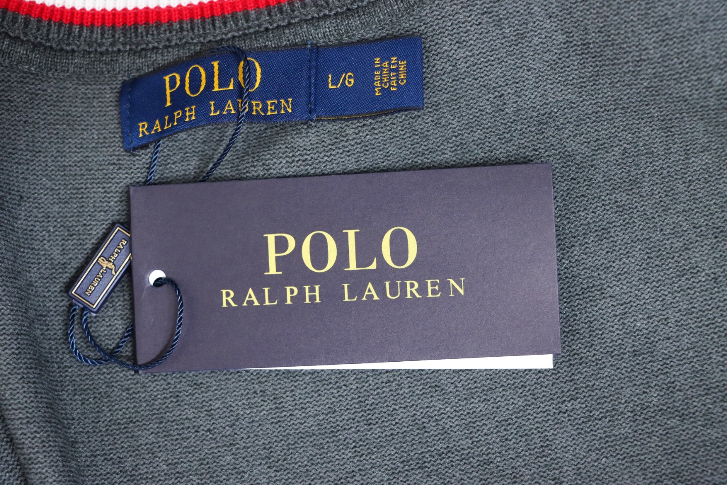 Ralph Lauren Classic Warhorse Logo Embroidered Knitted Cardigan Jacket Grey