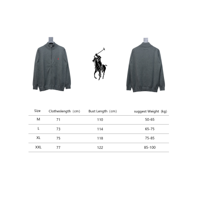 Ralph Lauren Classic Warhorse Logo Embroidered Knitted Cardigan Jacket Grey 02