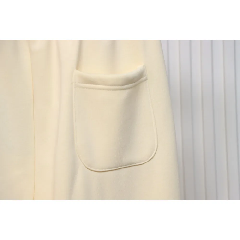 Ralph Lauren Embroidered Logo Half Zip Brushed Sweatpants Beige